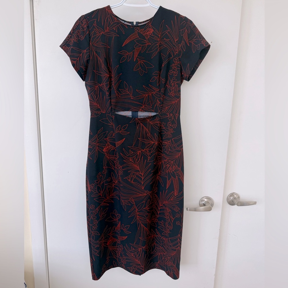 Aritzia Babaton Dress | Navy with Red Detailing | Maxi | US Size 6 - Picture 1 of 1